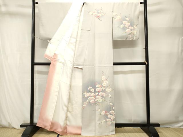 平和屋着物■訪問着　枝椿文　暈し染め　正絹　逸品　CABM1423ev