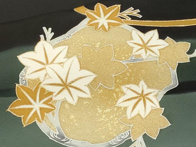 平和屋着物■豪華黒留袖　駒刺繍　立波松竹梅花文　暈し染め　金彩　正絹　逸品　CABM1430ev