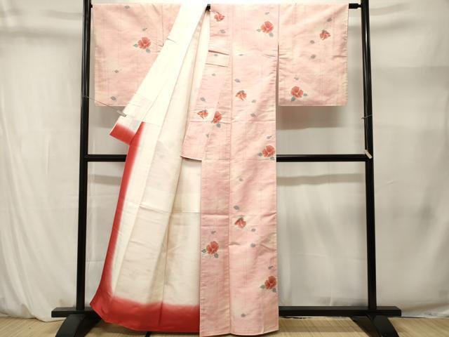 平和屋着物■上質な紬　枝花文　正絹　逸品　CABM1433ev