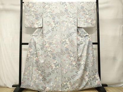 平和屋着物■上質な小紋　辻が花　正絹　逸品　CABM1437ev