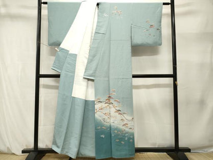 平和屋着物■訪問着　作家物　松竹梅文　暈し染め　正絹　逸品　CABM1438ev