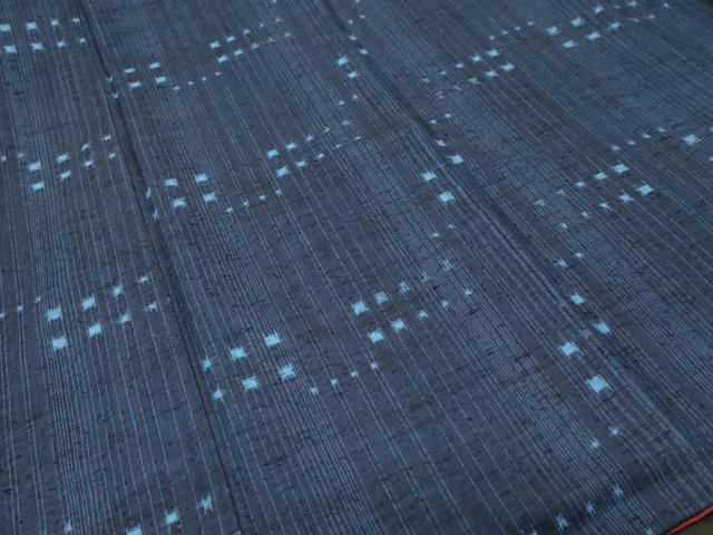 平和屋着物■上質な紬　幾何学文　正絹　逸品　CABM1439ev