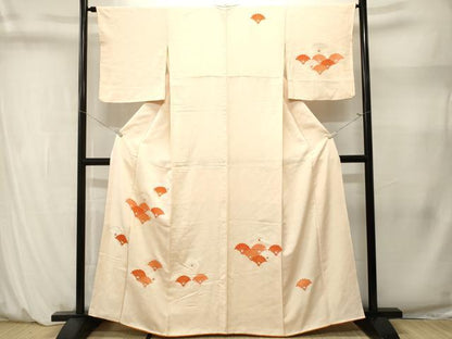 平和屋着物■訪問着　駒刺繍　菊青街は文　金彩　正絹　逸品　CABM1440ev