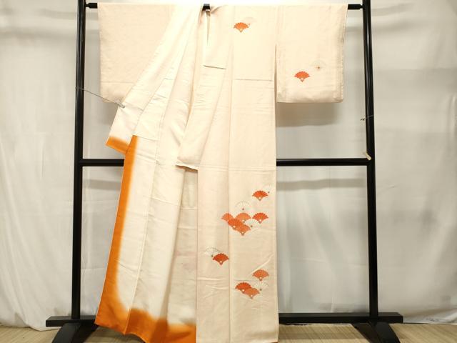 平和屋着物■訪問着　駒刺繍　菊青街は文　金彩　正絹　逸品　CABM1440ev