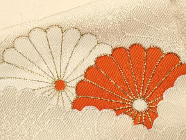 平和屋着物■訪問着　駒刺繍　菊青街は文　金彩　正絹　逸品　CABM1440ev
