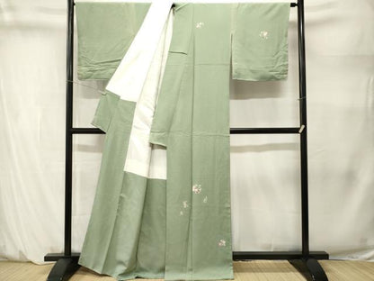 平和屋着物■訪問着　草花文　正絹　逸品　CABM1445ev