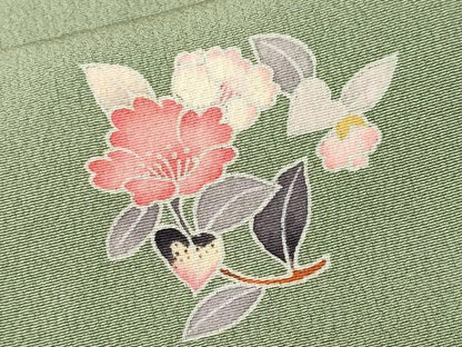 平和屋着物■訪問着　草花文　正絹　逸品　CABM1445ev