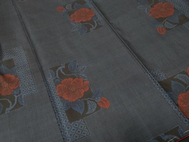 平和屋着物■本場大島紬　7マルキ　色紙重ね枝花文　正絹　逸品　CABM1463ev