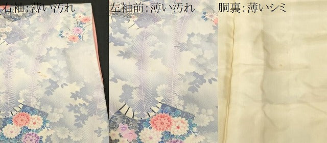 平和屋着物■豪華振袖　扇面草花文　暈し染め　銀彩　正絹　逸品　CABM1469ev