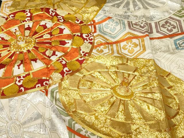 平和屋着物■豪華振袖　駒刺繍　源氏車亀甲花文　金銀彩　正絹　逸品　CABM1474ev