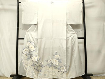 平和屋着物■豪華色留袖　流水枝花文　暈し染め　金彩　正絹　逸品　CABM1477ev