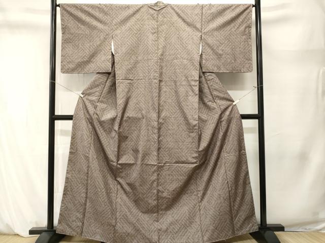 平和屋着物■本場大島紬　7マルキ　桧垣文　正絹　逸品　CABM1485ev