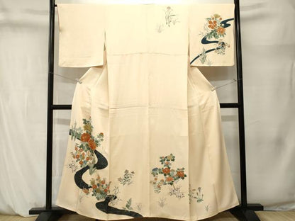 平和屋着物■訪問着　流水枝花文　井筒屋謹製　正絹　逸品　CABM1486ev