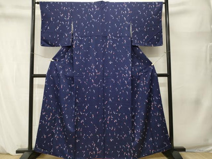 平和屋着物■上質な小紋　チューリップ　正絹　逸品　CABM1488ev