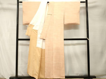 平和屋着物■上質な小紋　作家物　霞文　暈し染め　鬼しぼ縮緬　正絹　逸品　CABM1493ev