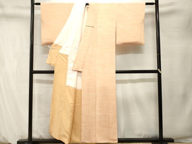 平和屋着物■上質な小紋　作家物　霞文　暈し染め　鬼しぼ縮緬　正絹　逸品　CABM1493ev