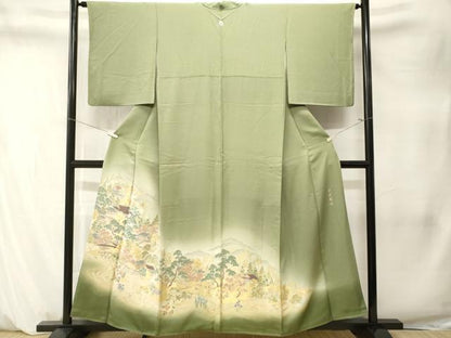 平和屋着物■豪華色留袖　寿光織　北山風情　暈し染め　金糸　さが美扱い　正絹　逸品　CABM1494ev