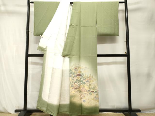 平和屋着物■豪華色留袖　寿光織　北山風情　暈し染め　金糸　さが美扱い　正絹　逸品　CABM1494ev