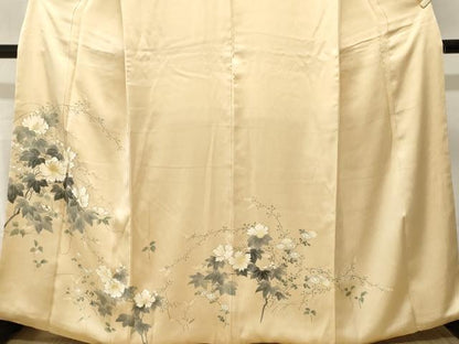 平和屋着物■訪問着　刺繍　枝花文　暈し染め　正絹　逸品　CABM1496ev