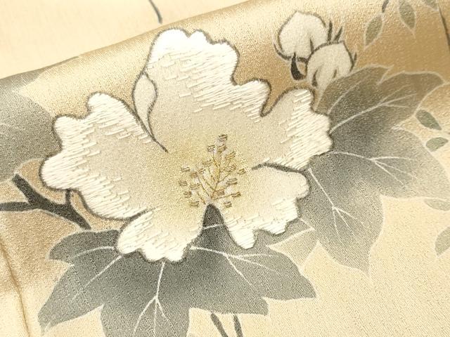 平和屋着物■訪問着　刺繍　枝花文　暈し染め　正絹　逸品　CABM1496ev