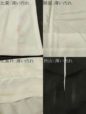 平和屋着物■豪華黒留袖　駒刺繍　浜松片輪車文　暈し染め　金銀彩　正絹　逸品　CABM1500ev