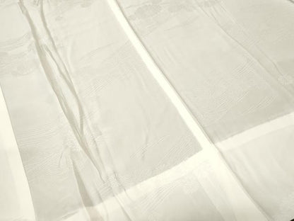平和屋着物■長襦袢　無双仕立て　流水菊地紋　白色正絹　逸品　CABM1501ev