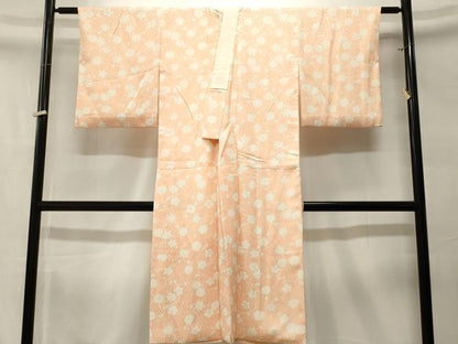 平和屋着物■長襦袢　袷　枝花文　正絹　逸品　CABM1503ev