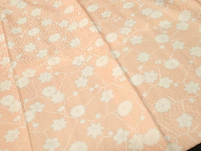 平和屋着物■長襦袢　袷　枝花文　正絹　逸品　CABM1503ev