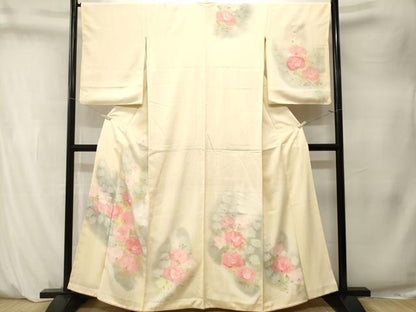 平和屋着物■訪問着　草花文　暈し染め　正絹　逸品　CABM1508ev