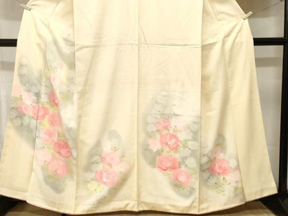 平和屋着物■訪問着　草花文　暈し染め　正絹　逸品　CABM1508ev