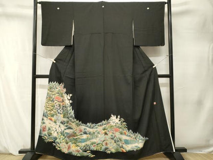 平和屋着物■豪華黒留袖　作家物　御所解文　暈し染め　正絹　逸品　CABM1509ev