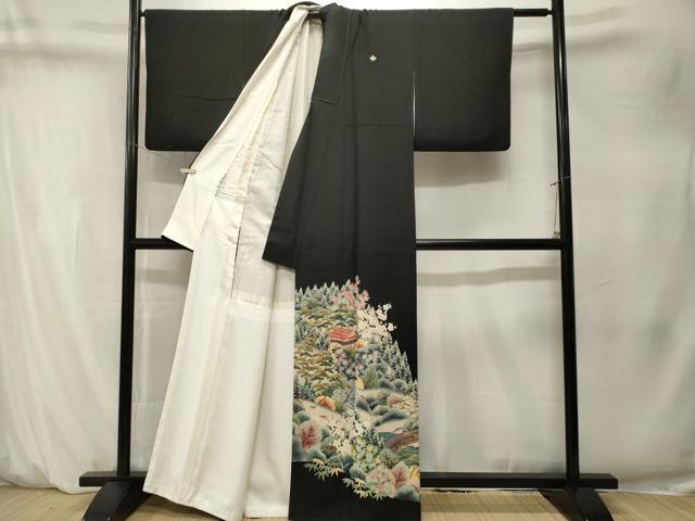 平和屋着物■豪華黒留袖　作家物　御所解文　暈し染め　正絹　逸品　CABM1509ev