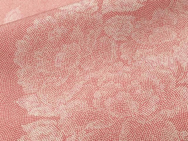平和屋着物■上質な小紋　廣瀬雄望作　草花文　鮫小紋柄　正絹　逸品　CABM1515ev