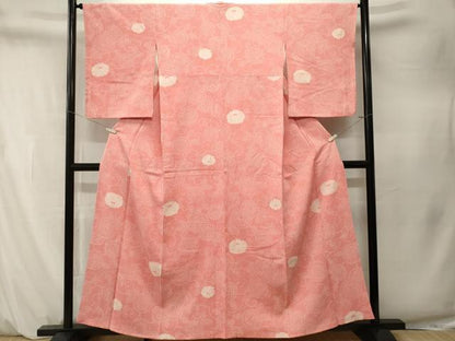 平和屋着物■上質な小紋　絞り　万寿菊　菊唐草文　正絹　逸品　CABM1519ev