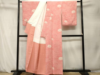 平和屋着物■上質な小紋　絞り　万寿菊　菊唐草文　正絹　逸品　CABM1519ev