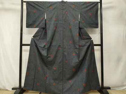 平和屋着物■本場大島紬　7マルキ　枝松文　正絹　逸品　CABM1526ev