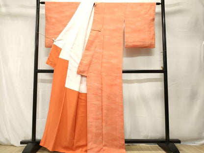 平和屋着物■上質な小紋　霞文　暈し染め　正絹　逸品　CABM1529ev