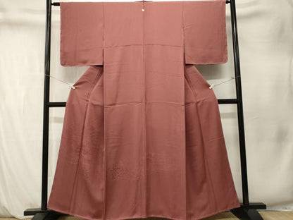 平和屋着物■上質な色無地　風景地紋　宗伝唐茶色　正絹　逸品　CABM1536ev