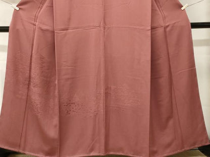 平和屋着物■上質な色無地　風景地紋　宗伝唐茶色　正絹　逸品　CABM1536ev