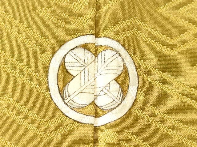 平和屋着物■豪華色留袖　紗綾形花地紋　青朽葉色　正絹　逸品　CABM1537ev