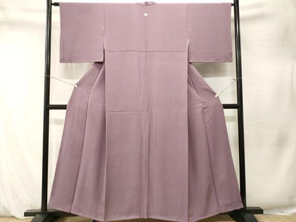 平和屋着物■上質な色無地　鳩羽鼠色　正絹　逸品　CABM1540ev