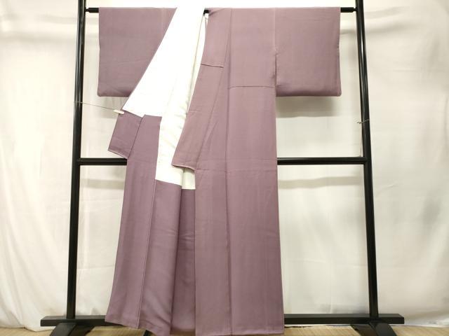 平和屋着物■上質な色無地　鳩羽鼠色　正絹　逸品　CABM1540ev