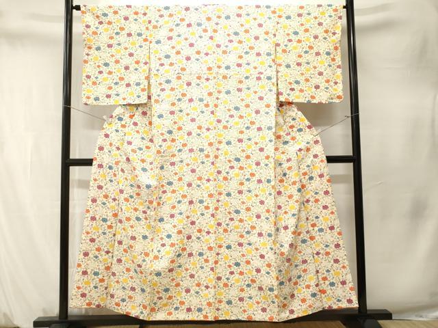 平和屋着物■上質な小紋　花唐草文　金彩　正絹　逸品　CABM1562ev