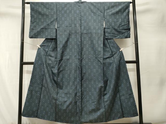 平和屋着物■本場大島紬　割り込み絣　幾何学花文　正絹　逸品　CABM1568ev