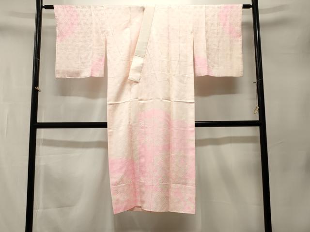平和屋着物■長襦袢　袷　扇面花文　暈し染め　正絹　逸品　CABM1570ev