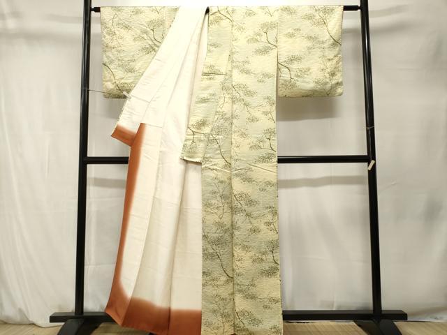 平和屋着物■上質な小紋　樹林文　暈し染め　正絹　逸品　CABM1572ev