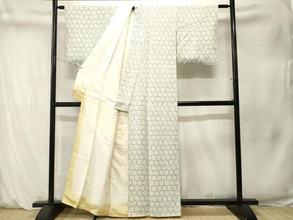 平和屋着物■上質な小紋　菊文　宝尽し地紋　正絹　逸品　CABM1573ev