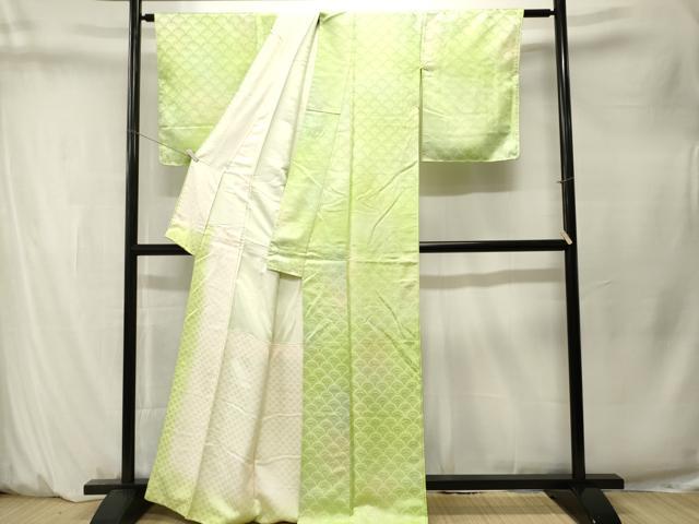 平和屋着物■上質な小紋　青海波霞文　暈し染め　正絹　逸品　CABM1581ev