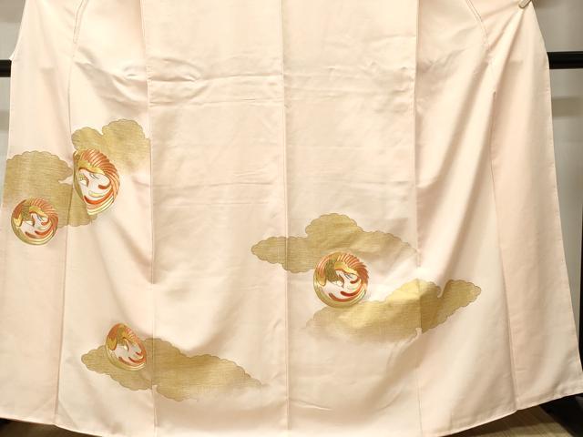 平和屋着物■訪問着　駒刺繍　雲取り鳳凰文　暈し染め　金彩　正絹　逸品　CABM1584ev