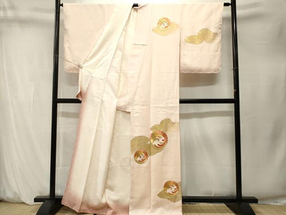 平和屋着物■訪問着　駒刺繍　雲取り鳳凰文　暈し染め　金彩　正絹　逸品　CABM1584ev